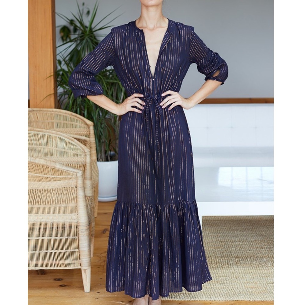 Emerson Fry Frances Dress- Maritime Lurex NWOT